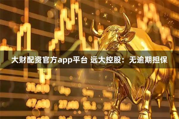 大财配资官方app平台 远大控股：无逾期担保