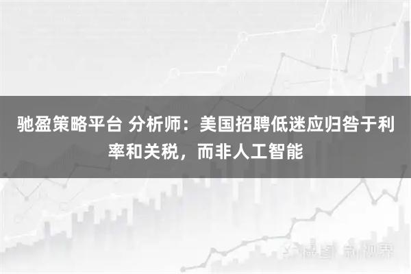 驰盈策略平台 分析师：美国招聘低迷应归咎于利率和关税，而非人工智能